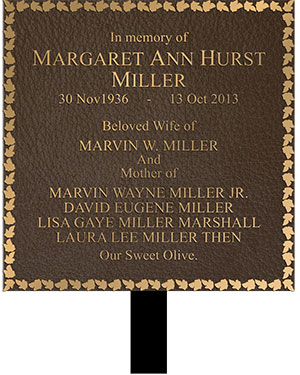 cast bronze plaque