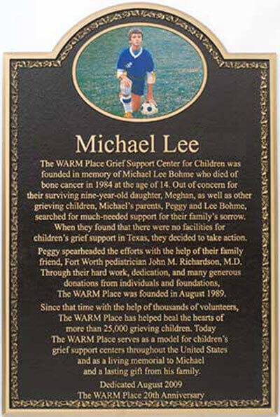 memorial bronze plaque, color photo bronze memorials plaque