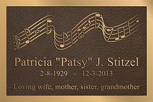 custom logo bronze memorial plaques