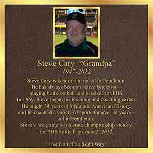 bronze memorial plaque full color photo