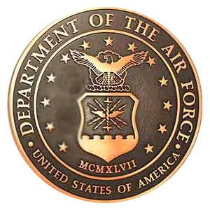 3d cast bronze air force seal, 3d cast air force seals