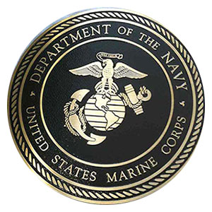 cast bronze marines seal, cast bronze marines seals