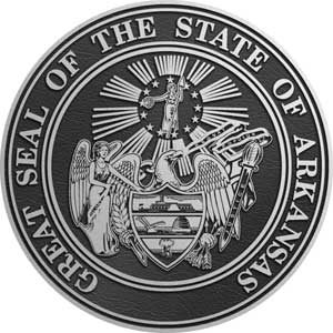 state seal arkansas, state plaque arkansas
