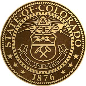 bronze state seal colorado, colorado cast bronze state seal
