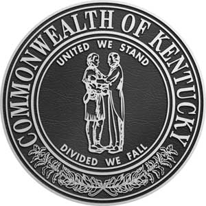 kentucky Aluminum State Seal, kentucky state seal cast aluminum