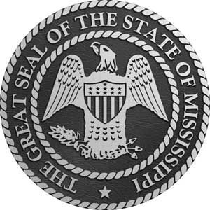 Mississippi Aluminum State Seal, Mississippi aluminum plaque