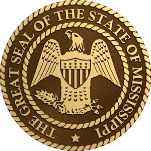 Mississippi bronze state seal, Mississippi bronze plaque