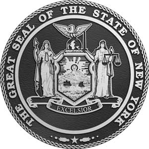 Aluminum State Seal new york, Aluminum state plaque new york