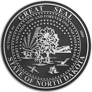 north dakota aluminum state plaques, north dakota Aluminum State Seals