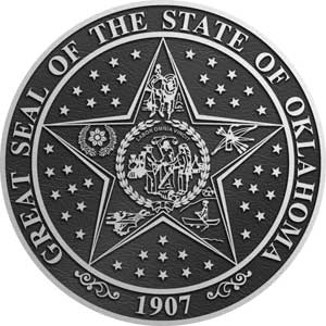 oklahoma aluminum state plaques, oklahoma Aluminum State Seals