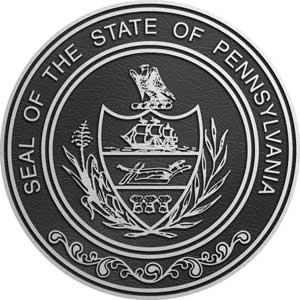 Pennsylvania Aluminum State Seal, Pennsylvania aluminum plaque
