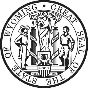 wyoming bronze state seal, wyoming bronze plaque