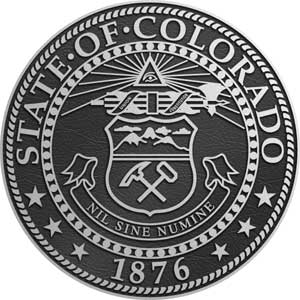 Aluminum State Seal colorado, colorado cast Aluminum State Seal
