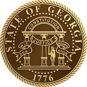 state seal georgia, state plaque georgia