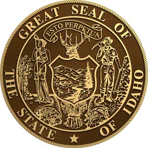 idaho bronze state seal, idaho bronze state seals