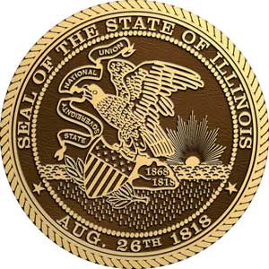 illinois bronze state seal, illinois bronze state seals