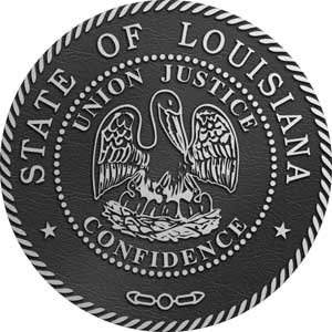 Louisiana Aluminum State Seal, Louisiana aluminum state plaque