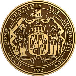 maryland bronze state seal, maryland bronze plaque