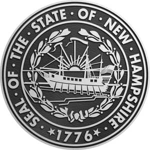 Aluminum State Seal new hampshire, Aluminum state plaque new hampshire