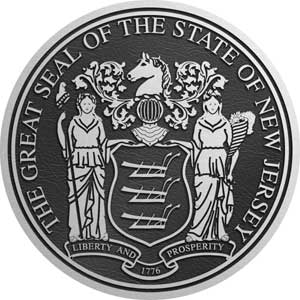 Aluminum State Seal New Jersey, aluminum state plaque New Jersey
