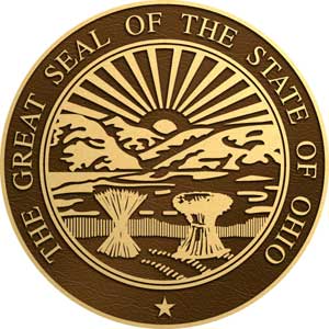 ohio bronze state seal, ohio bronze state plaques