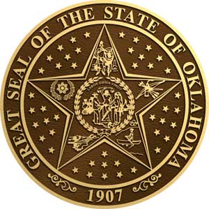 oklahoma bronze state plaques, oklahoma bronze state seals
