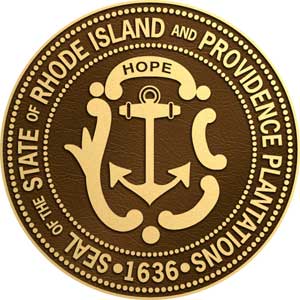 Rhode Island bronze state seal, Rhode Island bronze state plaque