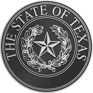 Texas Aluminum State Seal, Texas aluminum plaque