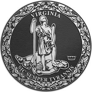 Virginia Aluminum State Seal, virginia aluminum plaque